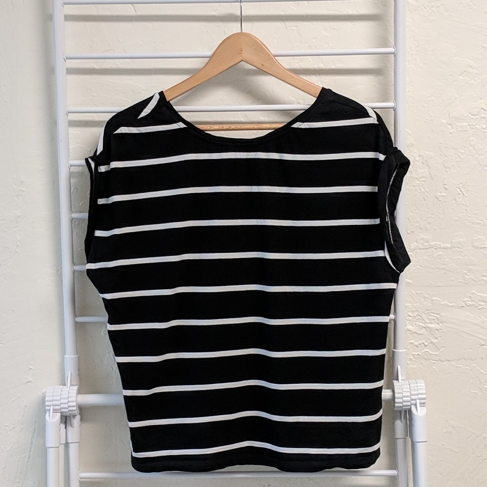 Zara W/B Collection Striped Tee